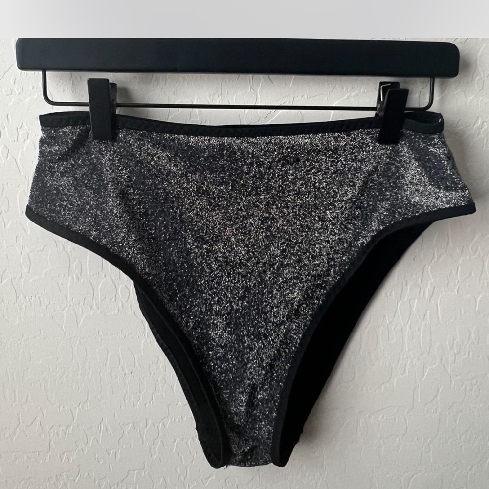 Aerie Black and Silver Bikini Bottom